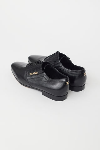 Chanel Black Leather Oxford