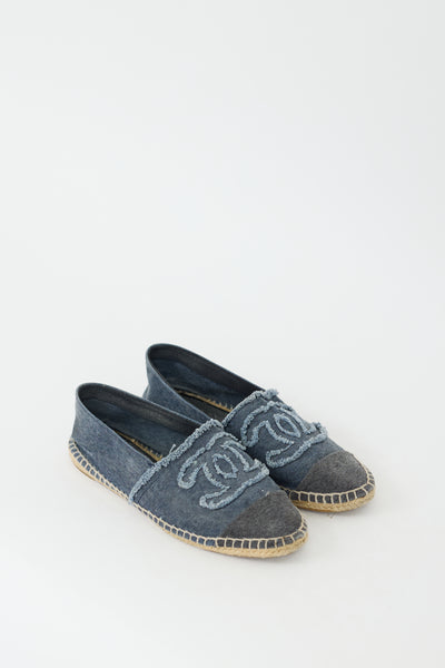 Chanel // Denim CC Espadrille Flat – VSP Consignment