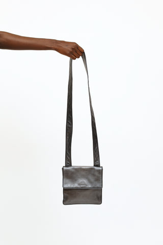 Chanel // Grey Metallic Leather Caviar Shoulder Bag – VSP Consignment