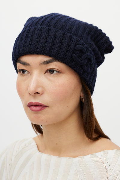 CHANEL CCLogo Knit Beanie シャネル CCロゴ カシミヤ Vintage CHANEL CC Cashmere Knit Beanie - A Retro Tale