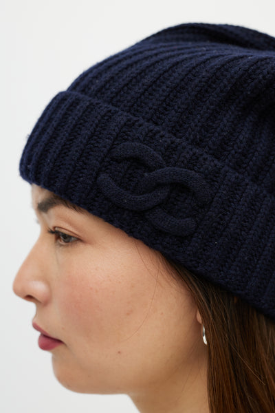 CHANEL CCLogo Knit Beanie シャネル CCロゴ カシミヤ CHANEL CCLogo Knit Beanie シャネル CCロゴ カシミヤ Chanel 22B
