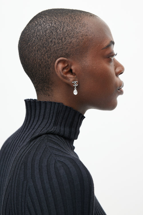 Chanel Silver CC Jewel Earring