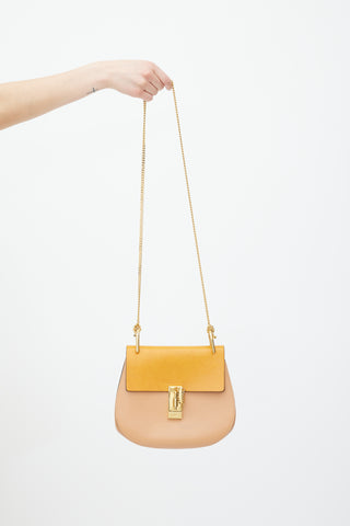 Pink & Orange Leather Mini Drew Bag