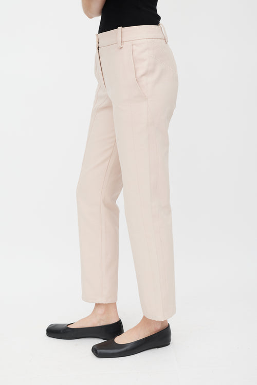 Chloé Pink Panelled Slim Trouser