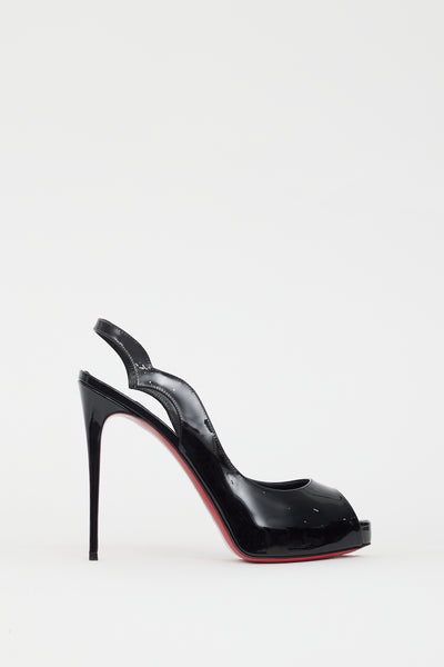 Black Patent Hot Chick Slingback Heel