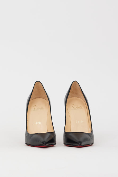 Christian Louboutin Black Leather Pigalle 100 Pump