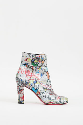 Christian Louboutin // Silver Multi Graffiti Sequin Moulamax