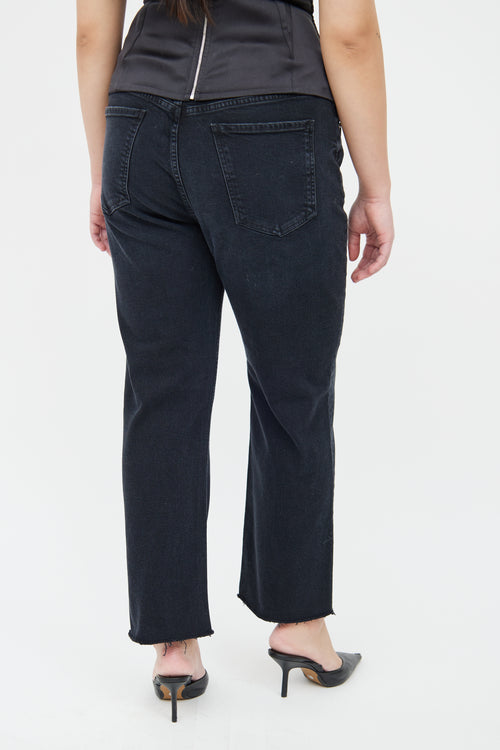 Citizens of Humanity Black Washed Crop Jean
