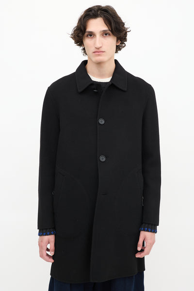 Coach // Black Wool Two Pocket Mid Length Coat – VSP Consignment