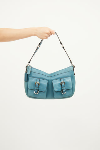 バッグ Coach Signature Soft Clip Hobo Bag Blue Amazon.com: COACH Hobo Crossbody with Signature Canvas