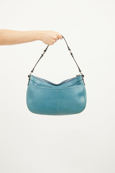 バッグ Coach Signature Soft Clip Hobo Bag Blue Amazon.com: COACH Hobo Crossbody with Signature Canvas