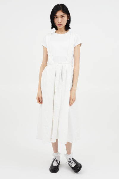 Comme des Garçons // White Raw Hem Suspender Skirt – VSP Consignment