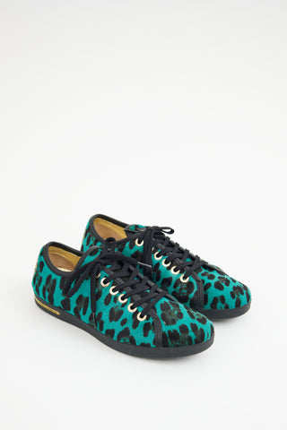 Dolce & Gabbana Green & Black Print Sneaker