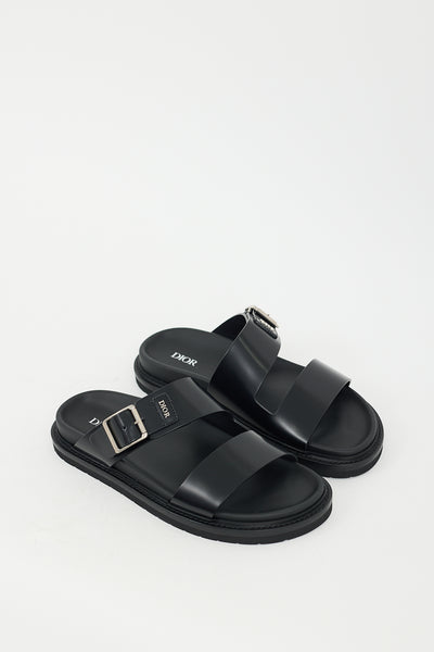Dior-Black-Leather-Aqua-Sandal