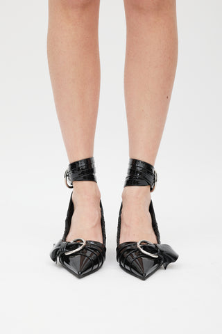 Dior Black Patent Leather Conquest Heel