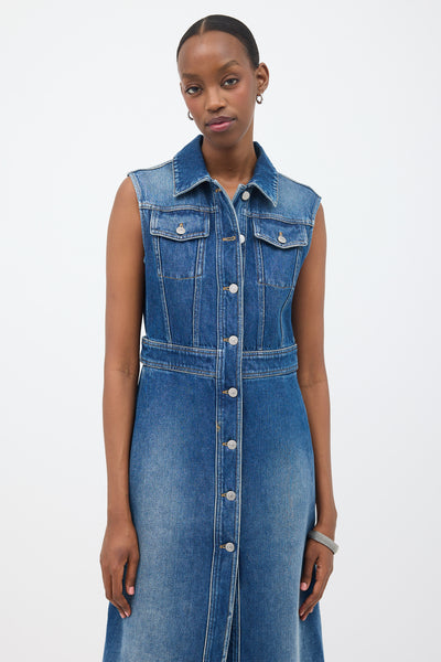 Dior // Denim Sleeveless Dress – VSP Consignment