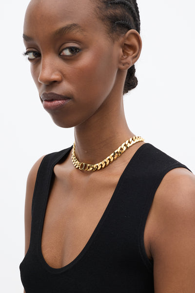Dior // Gold 30 Montaigne Choker Necklace – VSP Consignment