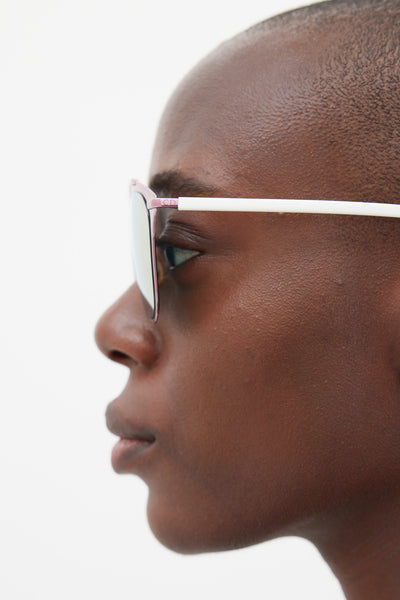 Dior Rounded Reflected M2Q0J Sunglasses Pink NWT Dior // Rounded Reflected M2Q0J Sunglasses – VSP Consignment main image 3