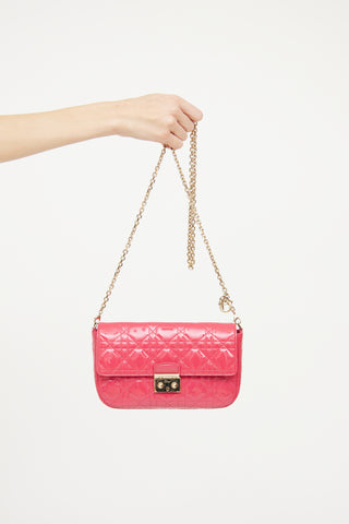 Dior Pink Patent Cannage New Lock Bag