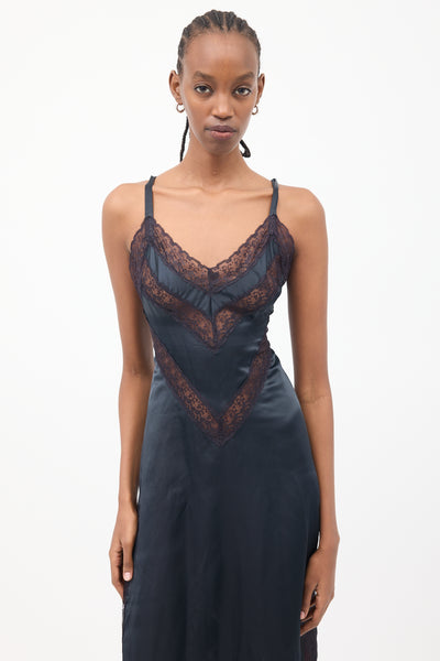 Dior // Vintage Satin & Lace Slip Dress VSP Consignment Dior // Vintage Satin & Lace Slip Dress VSP Consignment