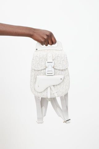 Dior // White Oblique Canvas Mini Saddle Backpack – VSP Consignment