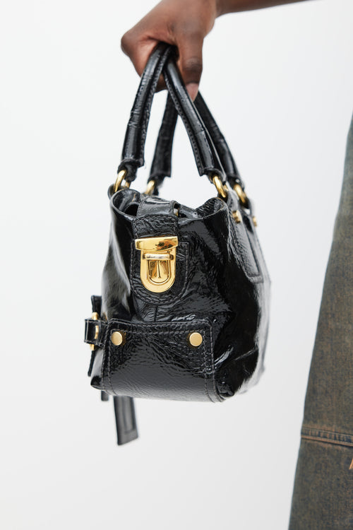 Dolce & Gabbana Black & Gold Patent Leather Bag