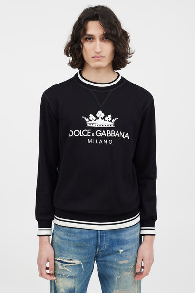 dolce and gabbana crown sweatshirt