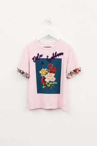 Dolce & Gabbana Kids Pink Graphic T-Shirt