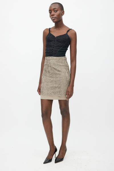 Green pencil shop skirt lace