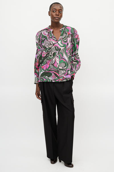 Dries Van Noten // Pink & Multicolour Pattern Shirt – VSP Consignment