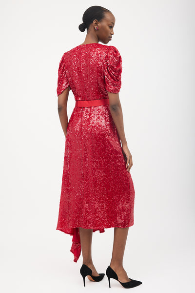 Erdem // Sequin Asymmetrical Dress – VSP Consignment