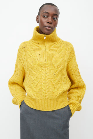 Yellow hot sale cropped sweater