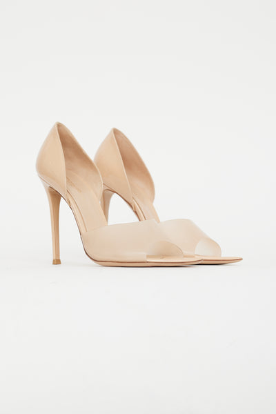 Gianvito Rossi // Beige Bree Patent Rubber Heel – VSP Consignment