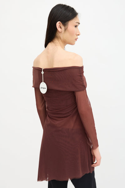 laura mesh dress Gimaguas // Mesh Ruched Laura Dress – VSP Consignment