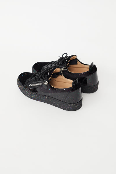 Giuseppe Zanotti // Black Glitter Frankie Sneaker – VSP Consignment