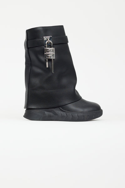 靴 GivenchyRiccardoTisci gothicsneakerboots Givenchy-Blac-Leather-Shark-