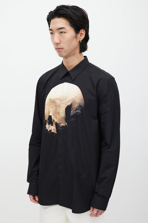 Givenchy Black & Brown Skull Shirt