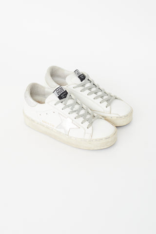 Golden Goose // White & Silver Leather Superstar Sneaker – VSP