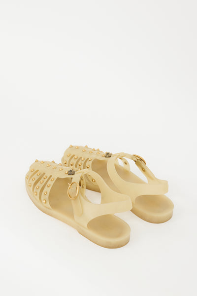 Gucci // Beige Rubbber Studded Caged Sandal – VSP Consignment