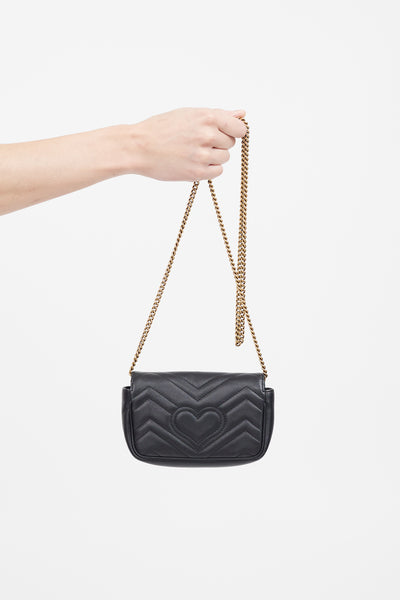 Gucci // Black GG Marmont Super Mini Shoulder Bag – VSP Consignment