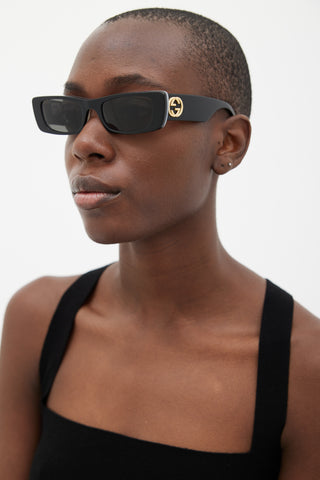 Gucci Black GG0516S Rectangular Sunglasses