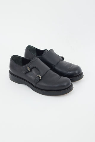 Gucci // Black Leather Monk Strap Shoe – VSP Consignment