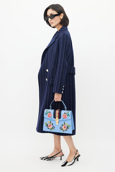 Blue & Multi Floral Sylvie Shoulder Bag