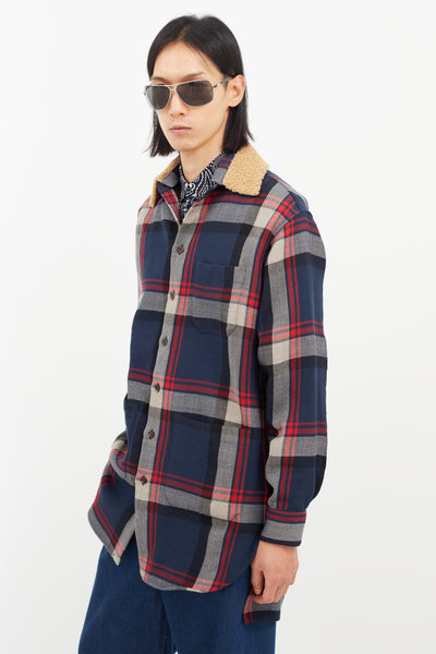 Gucci // Blue & Red Wool Plaid Shirt – VSP Consignment