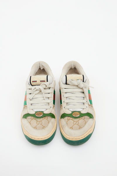 Gucci // Cream & Multicolour Screener Sneaker – VSP Consignment
