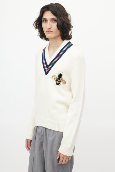 Gucci v clearance neck sweater