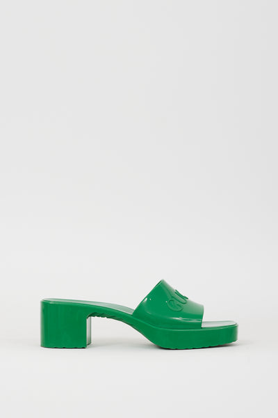 Gucci-Green-Rubber-Logo-Slide-