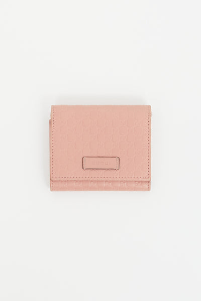 Gucci GG Guccissima Pink Leather Zip Around Wallet LV-W1110P-A003