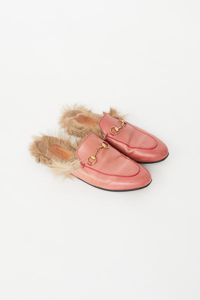 Gucci princetown clearance fur mules