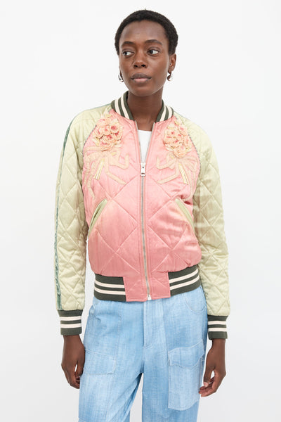 Gucci // Satin Embroidered Varsity Jacket – VSP Consignment